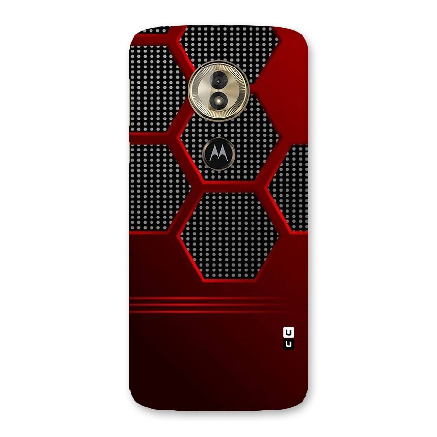 Red Black Hexagons Back Case for Moto G6 Play