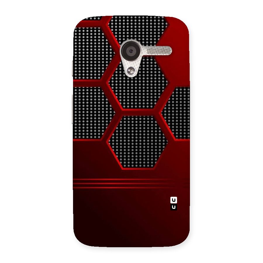 Red Black Hexagons Back Case for Moto X