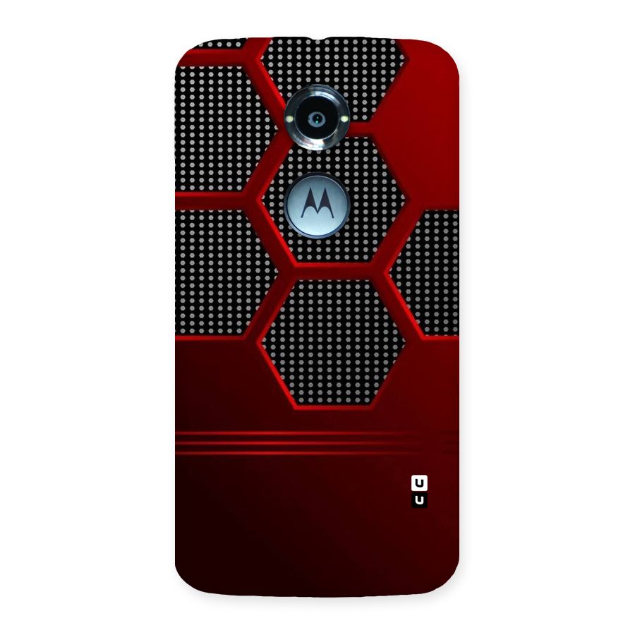 Red Black Hexagons Back Case for Moto X 2nd Gen