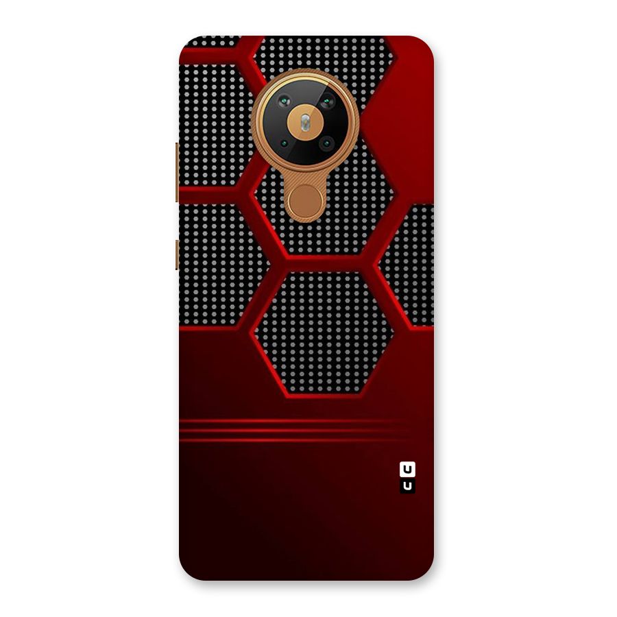 Red Black Hexagons Back Case for Nokia 5.3