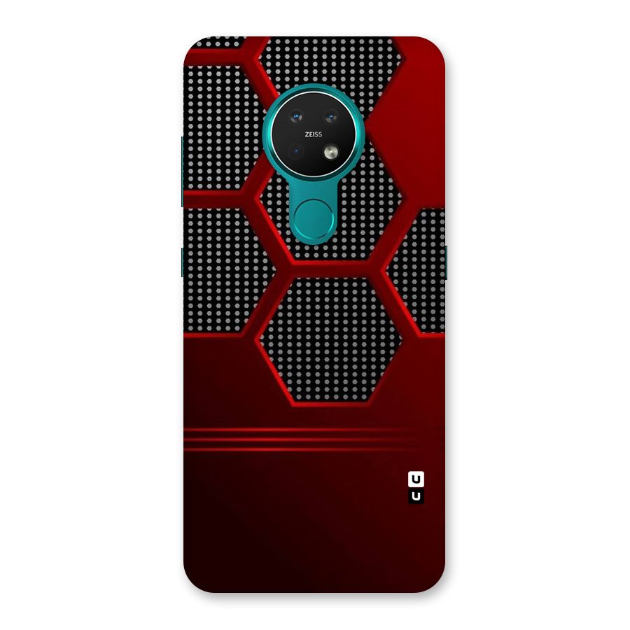 Red Black Hexagons Back Case for Nokia 7.2