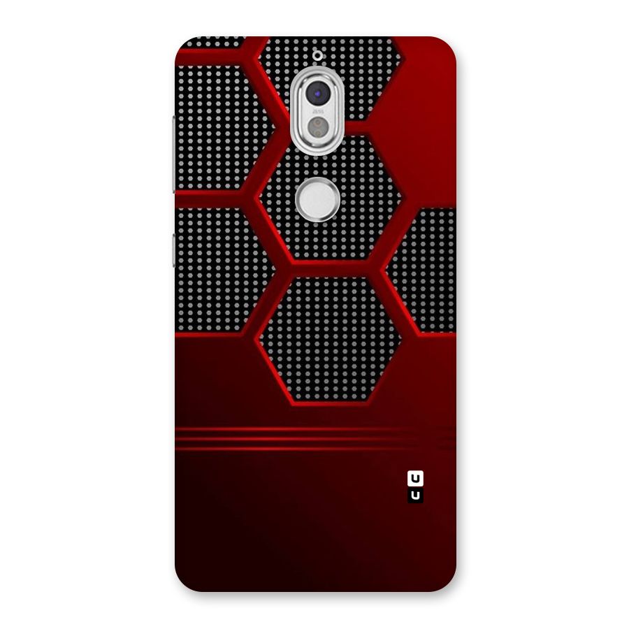 Red Black Hexagons Back Case for Nokia 7