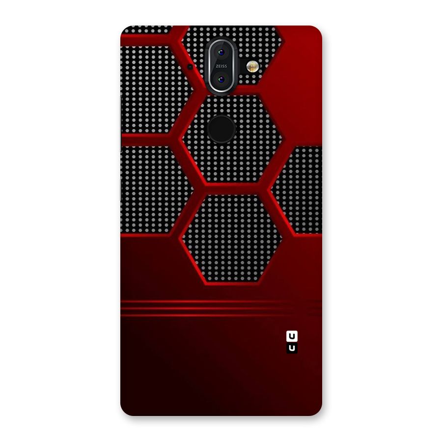 Red Black Hexagons Back Case for Nokia 8 Sirocco