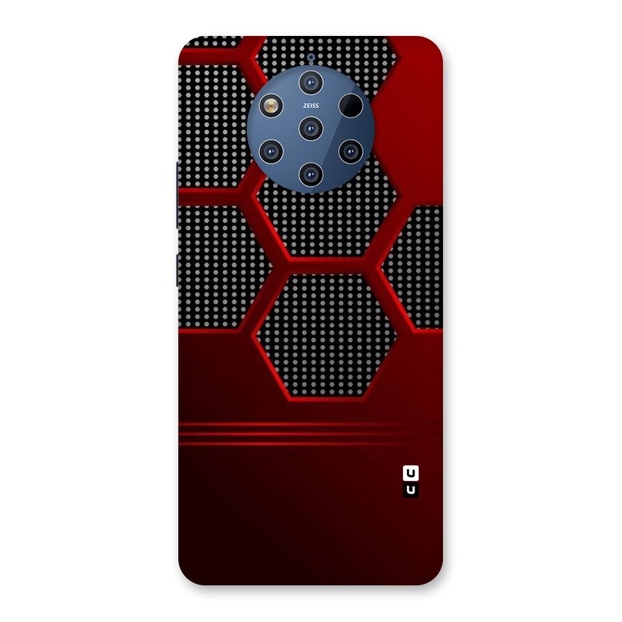 Red Black Hexagons Back Case for Nokia 9 PureView