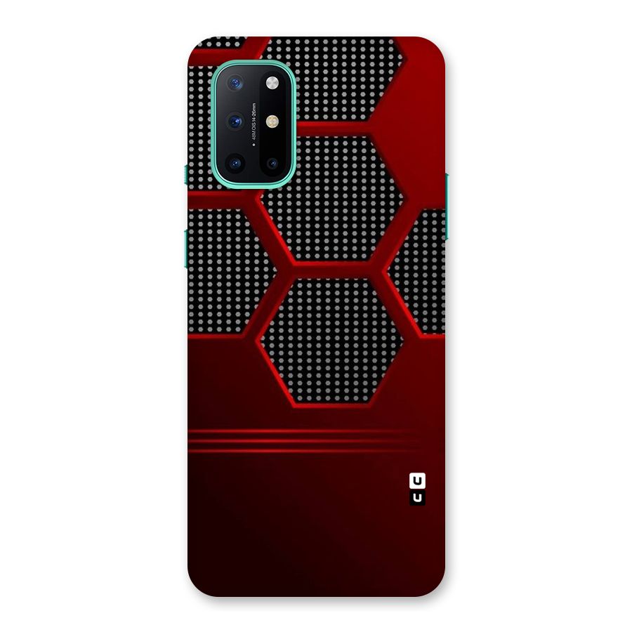 Red Black Hexagons Back Case for OnePlus 8T