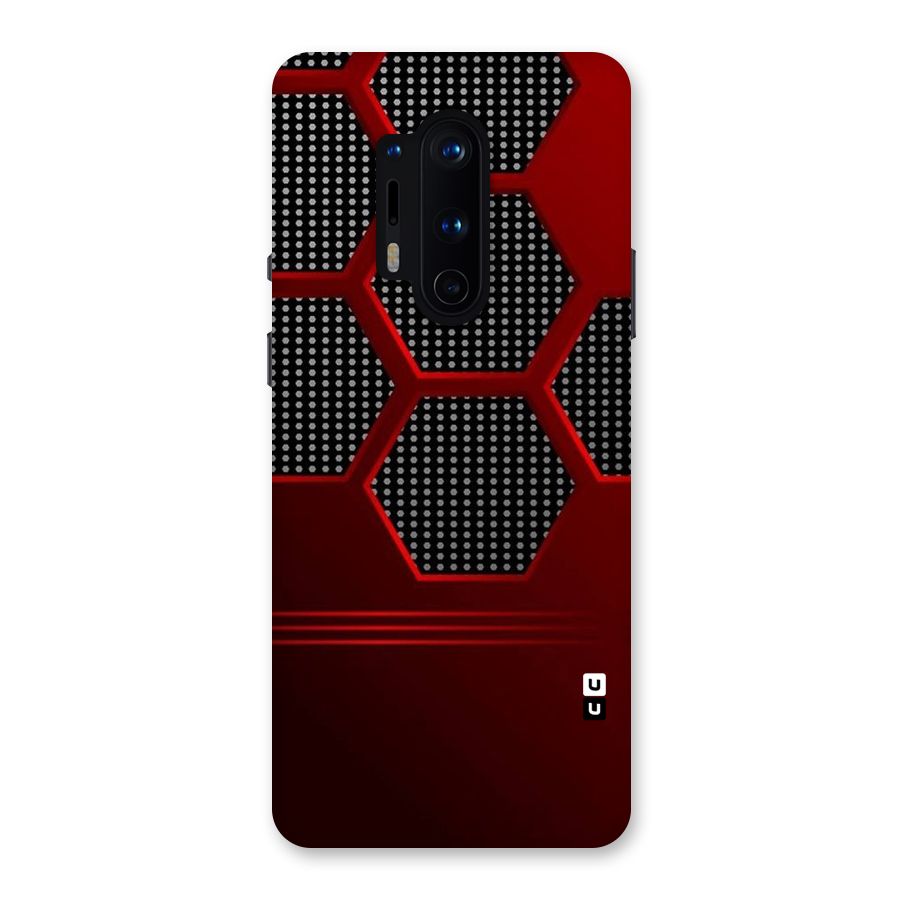 Red Black Hexagons Back Case for OnePlus 8 Pro