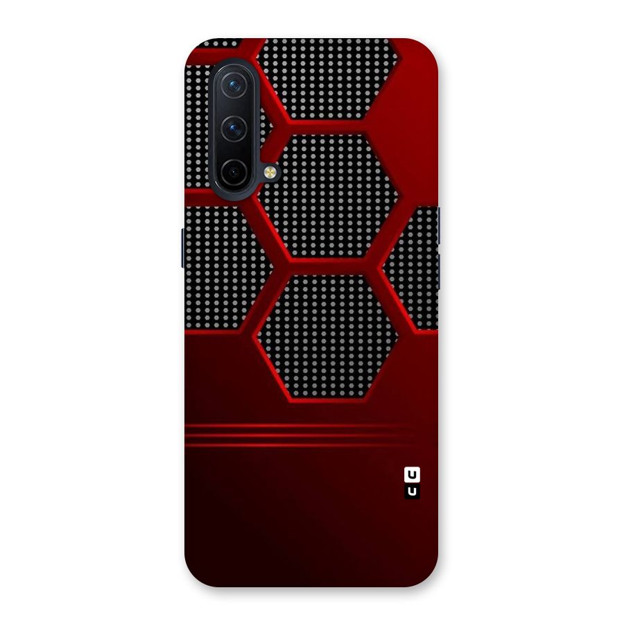 Red Black Hexagons Back Case for OnePlus Nord CE 5G