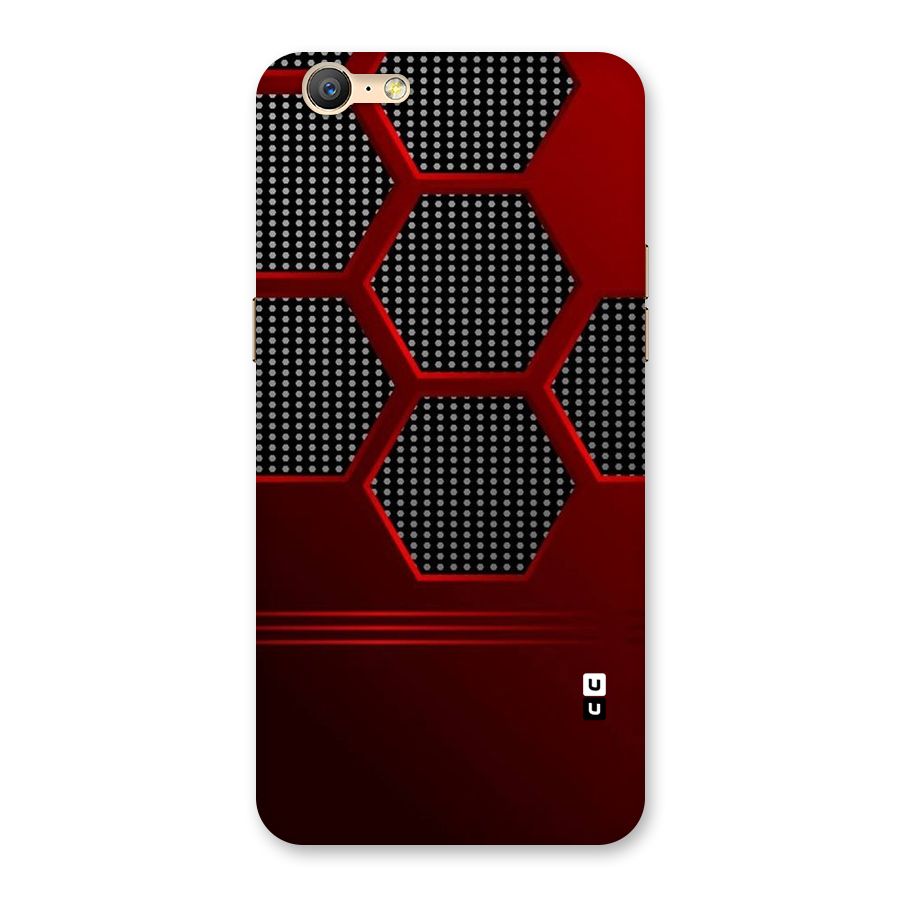 Red Black Hexagons Back Case for Oppo A39