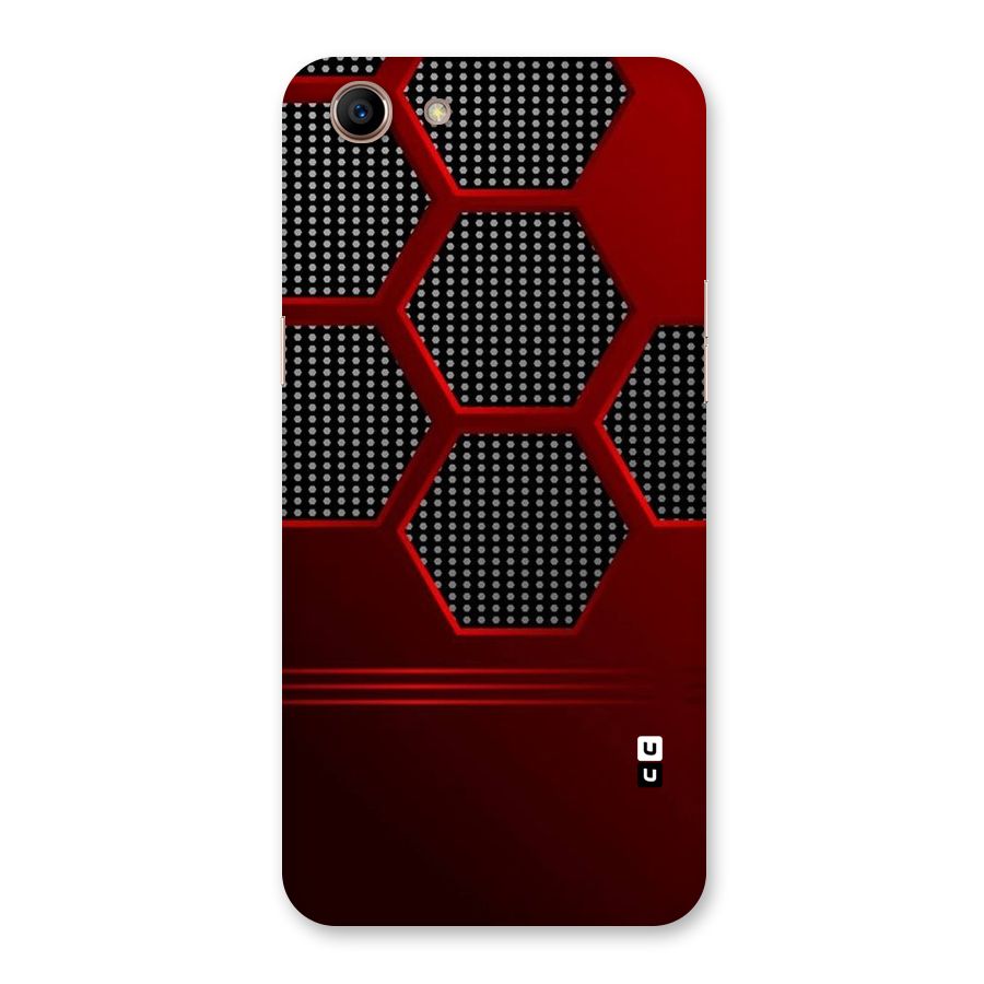 Red Black Hexagons Back Case for Oppo A83 (2018)