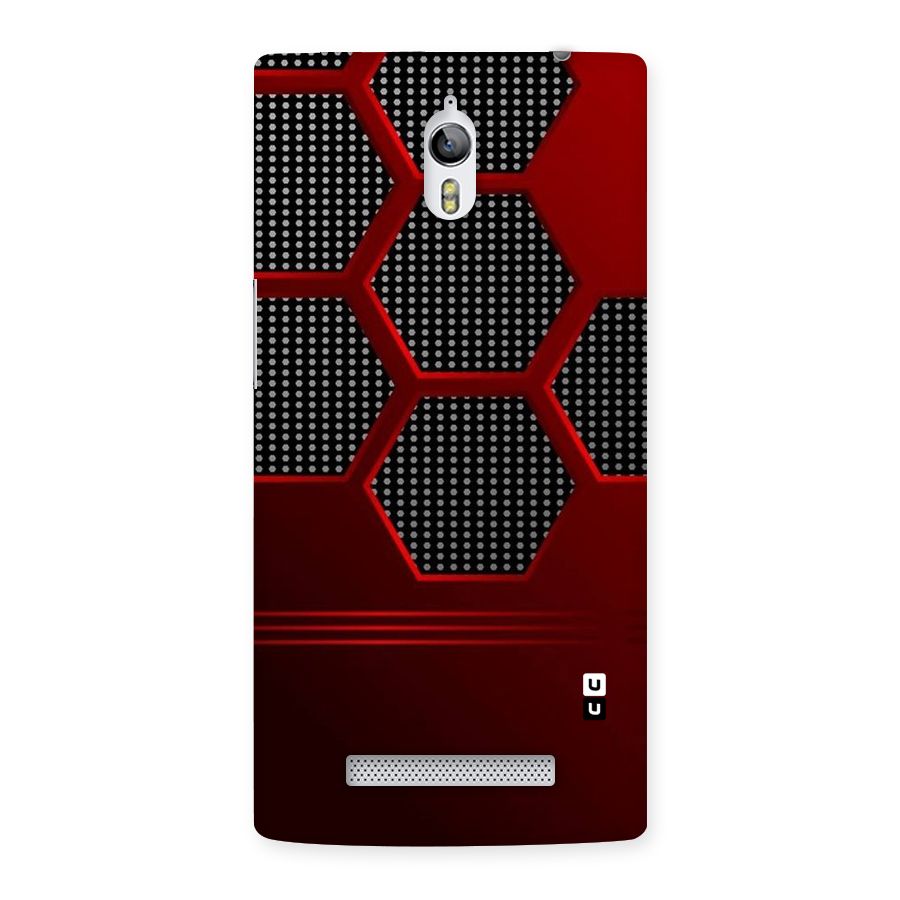 Red Black Hexagons Back Case for Oppo Find 7