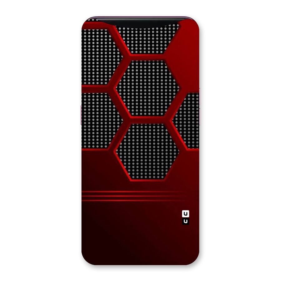 Red Black Hexagons Back Case for Oppo Find X