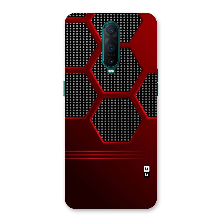 Red Black Hexagons Back Case for Oppo R17 Pro