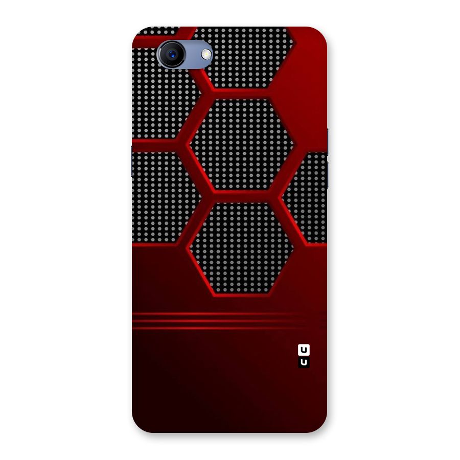 Red Black Hexagons Back Case for Oppo Realme 1