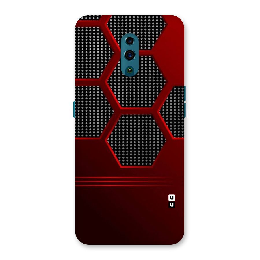 Red Black Hexagons Back Case for Oppo Reno
