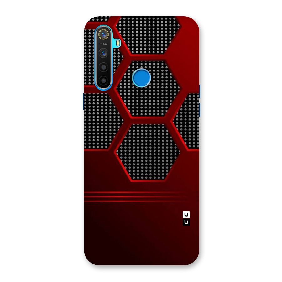 Red Black Hexagons Back Case for Realme 5s