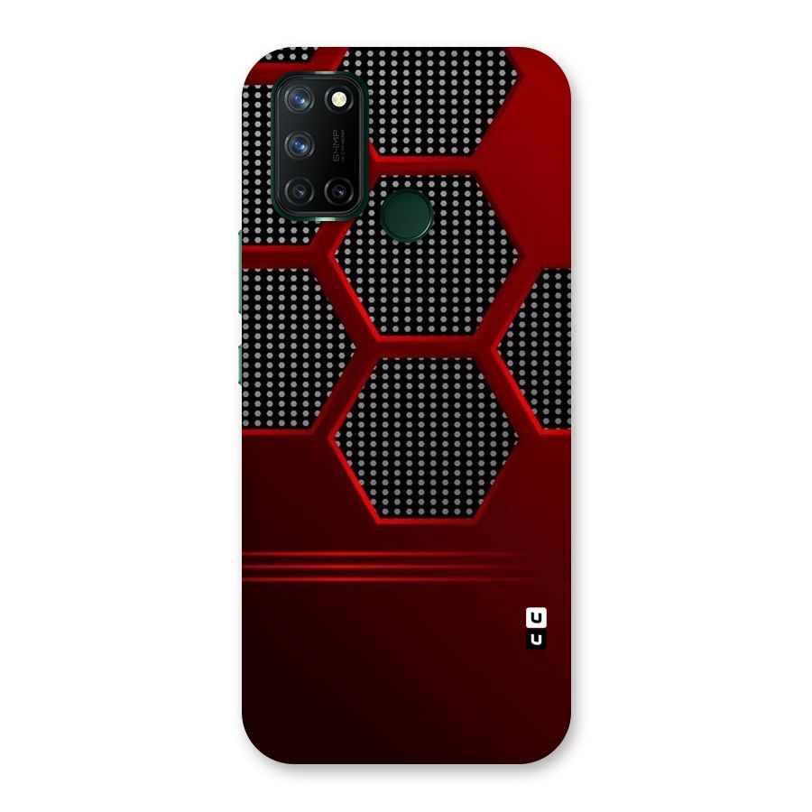 Red Black Hexagons Back Case for Realme 7i