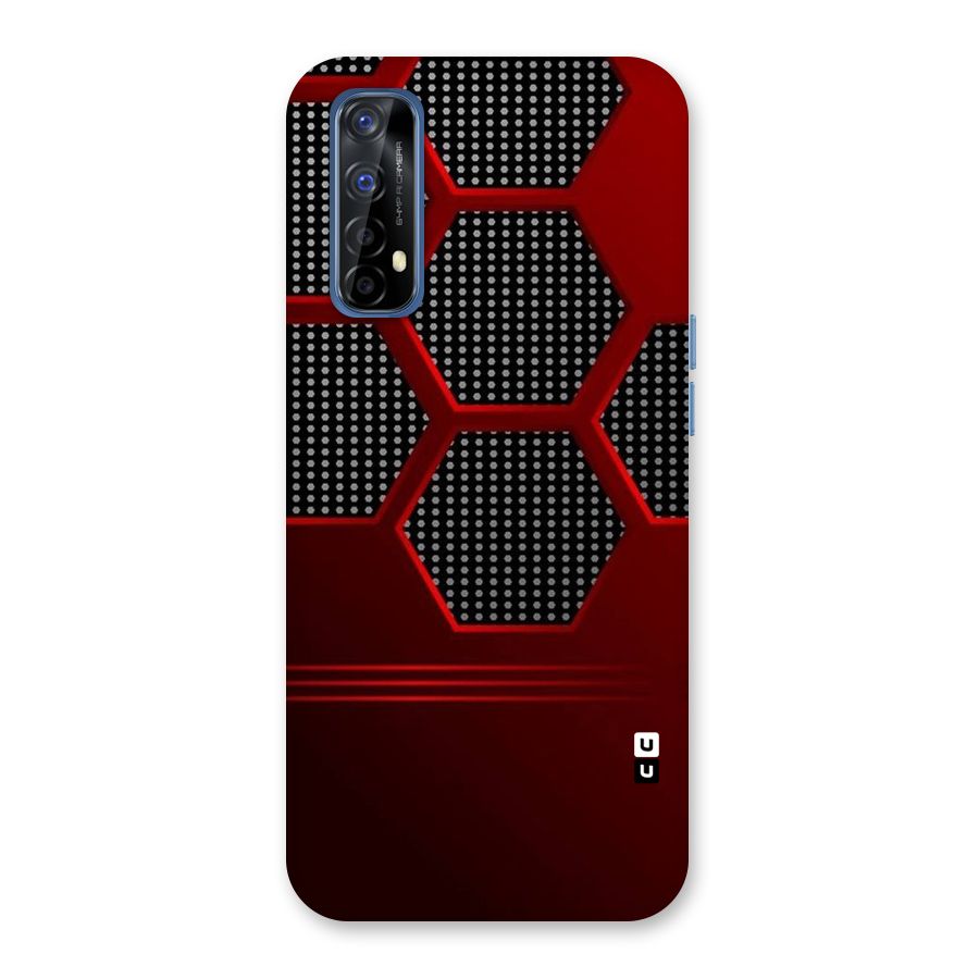 Red Black Hexagons Back Case for Realme Narzo 20 Pro