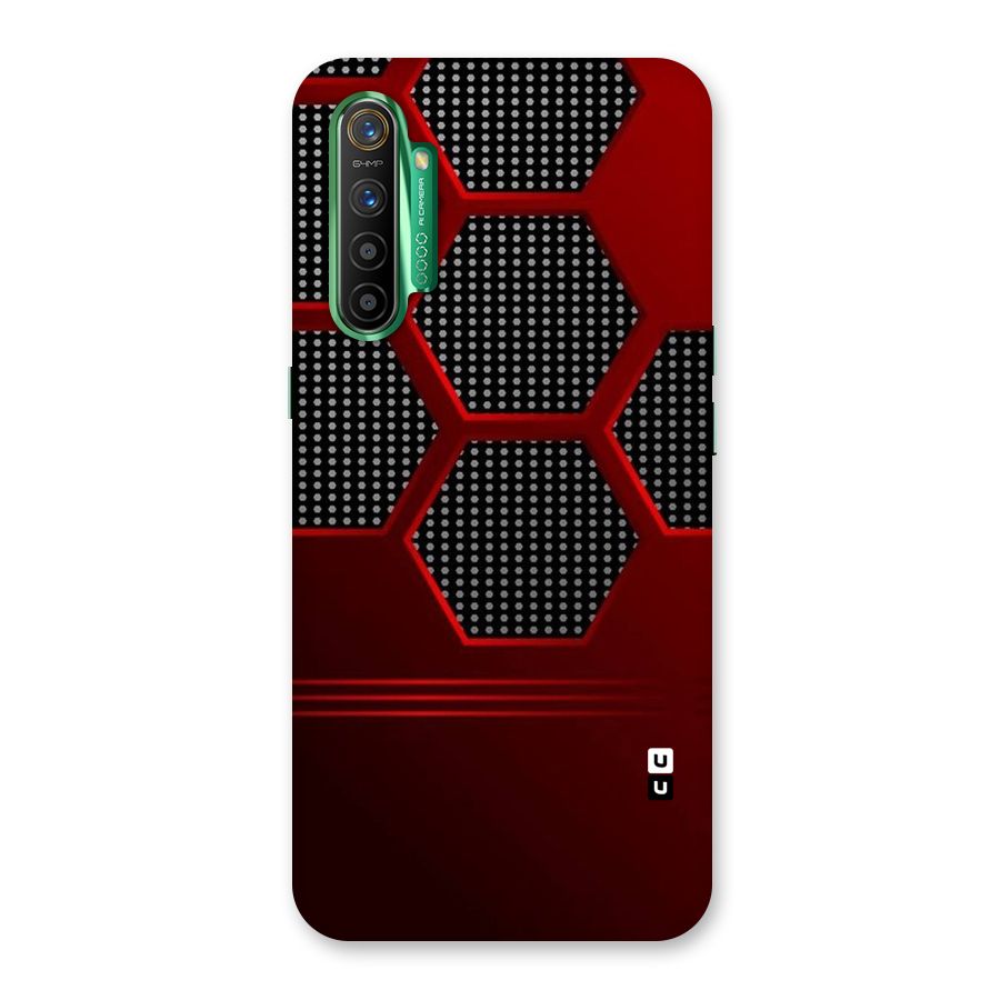 Red Black Hexagons Back Case for Realme X2