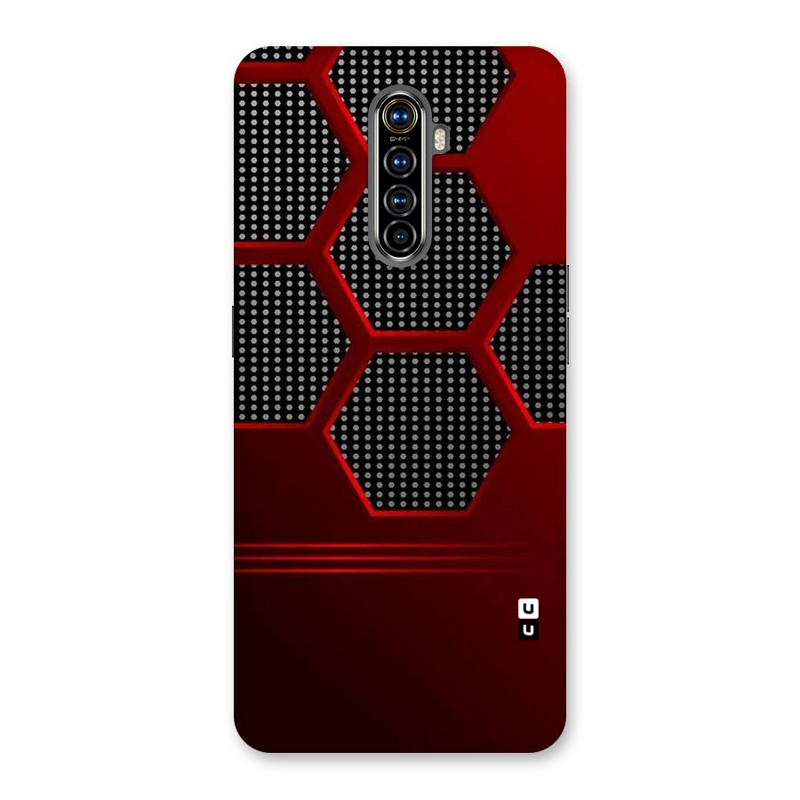 Red Black Hexagons Back Case for Realme X2 Pro