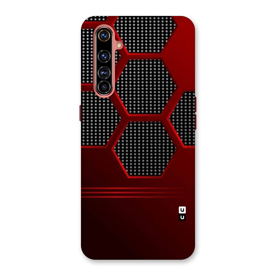 Red Black Hexagons Back Case for Realme X50 Pro