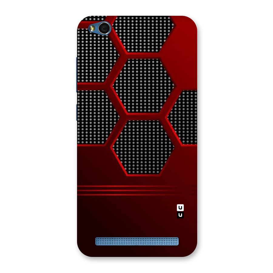 Red Black Hexagons Back Case for Redmi 5A