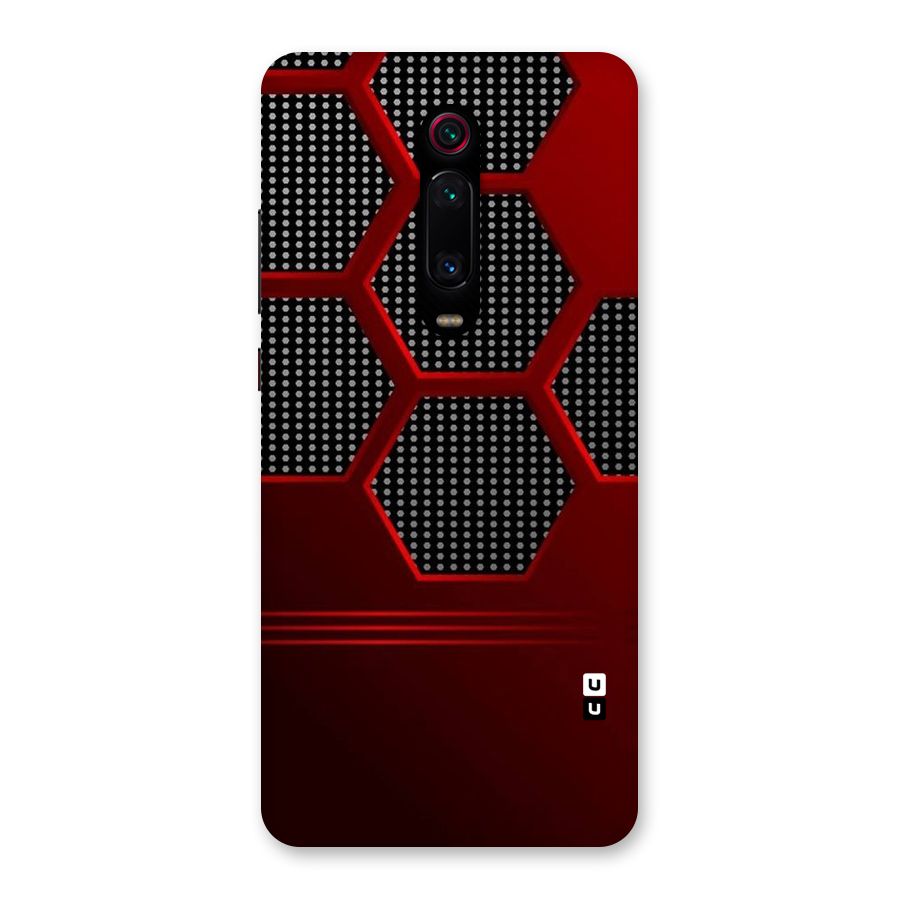 Red Black Hexagons Back Case for Redmi K20
