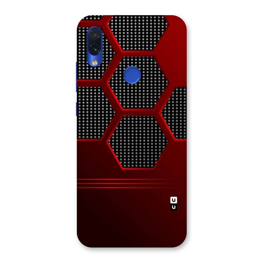 Red Black Hexagons Back Case for Redmi Note 7