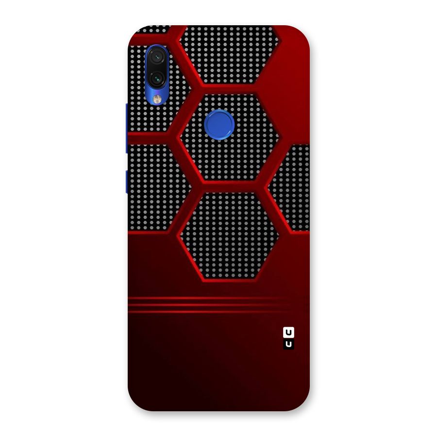 Red Black Hexagons Back Case for Redmi Note 7S