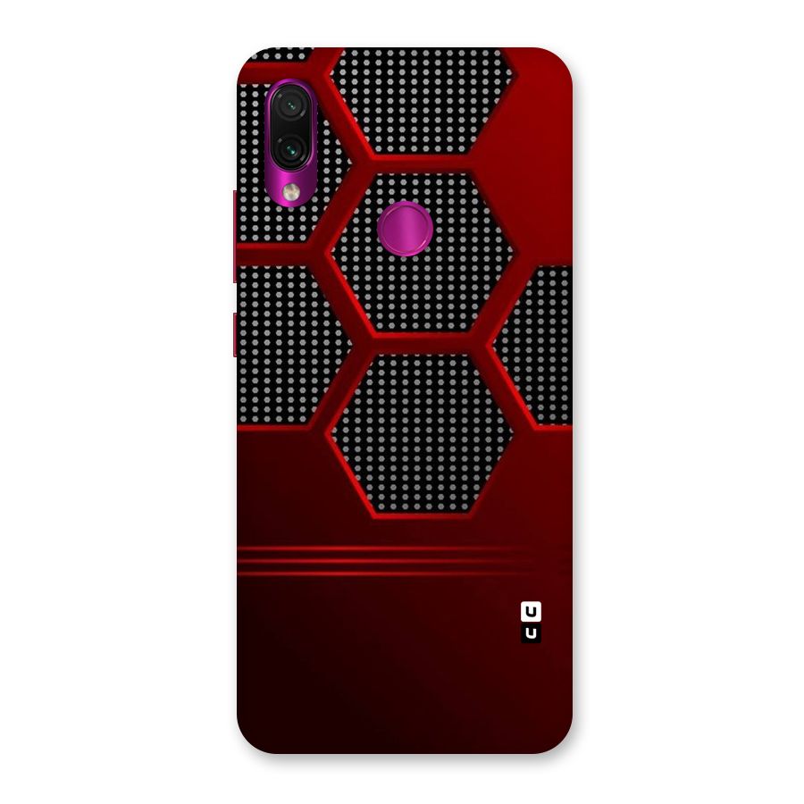 Red Black Hexagons Back Case for Redmi Note 7 Pro