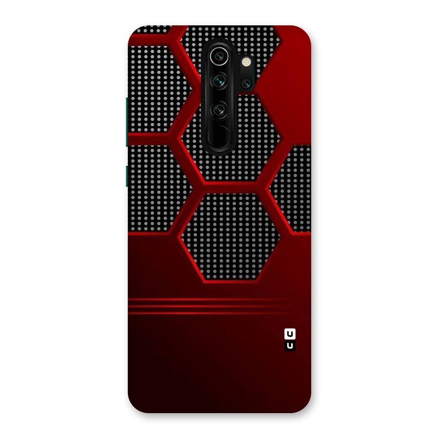 Red Black Hexagons Back Case for Redmi Note 8 Pro