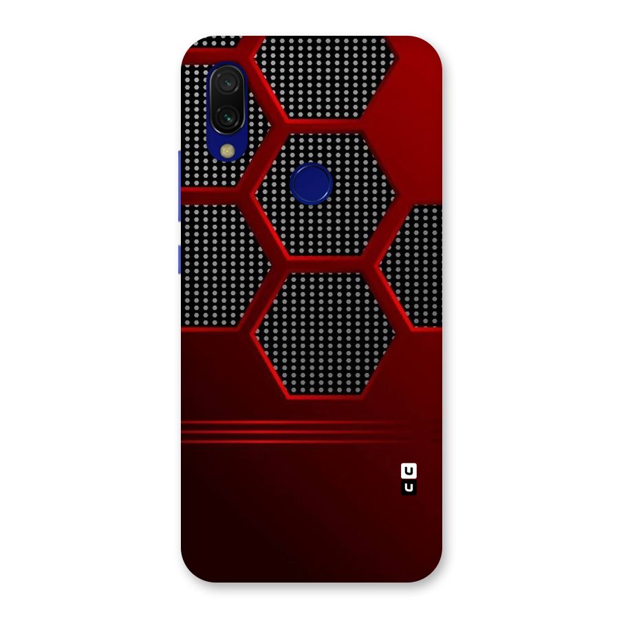 Red Black Hexagons Back Case for Redmi Y3
