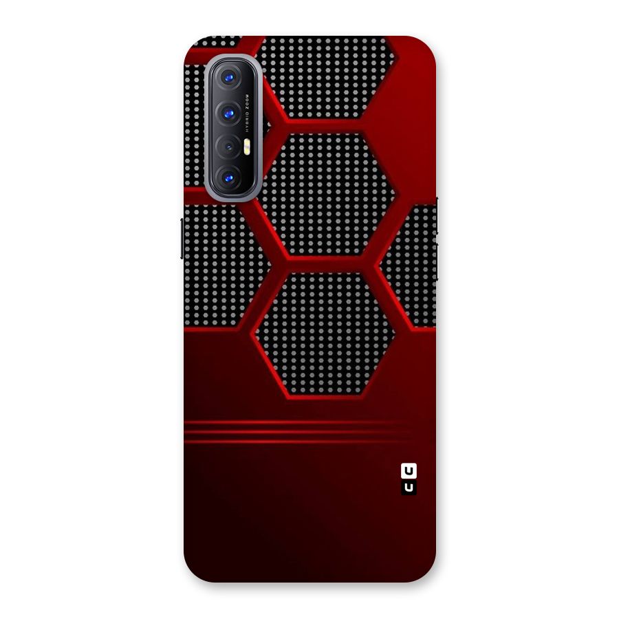Red Black Hexagons Back Case for Reno3 Pro