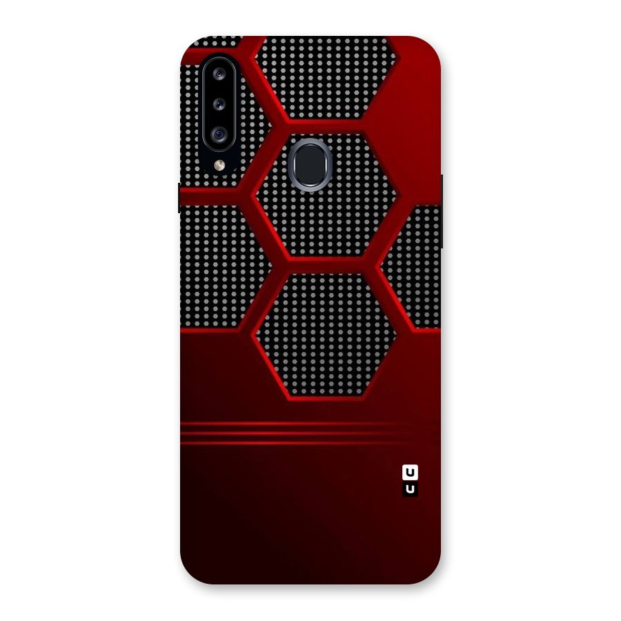 Red Black Hexagons Back Case for Samsung Galaxy A20s