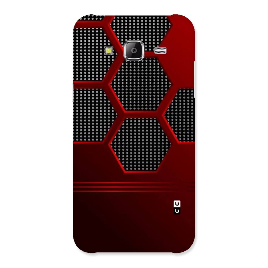 Red Black Hexagons Back Case for Samsung Galaxy J5