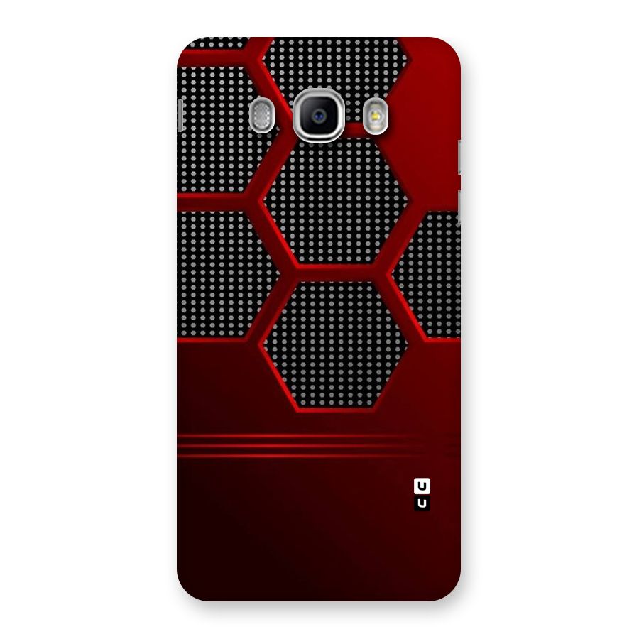 Red Black Hexagons Back Case for Samsung Galaxy J5 2016
