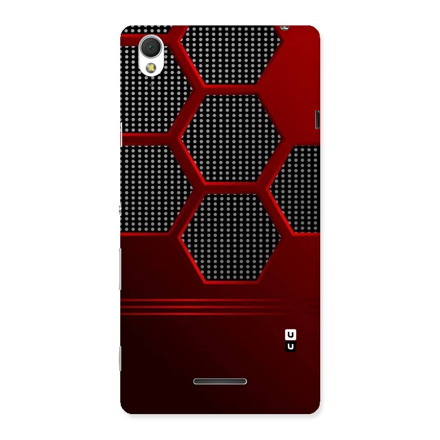 Red Black Hexagons Back Case for Sony Xperia T3
