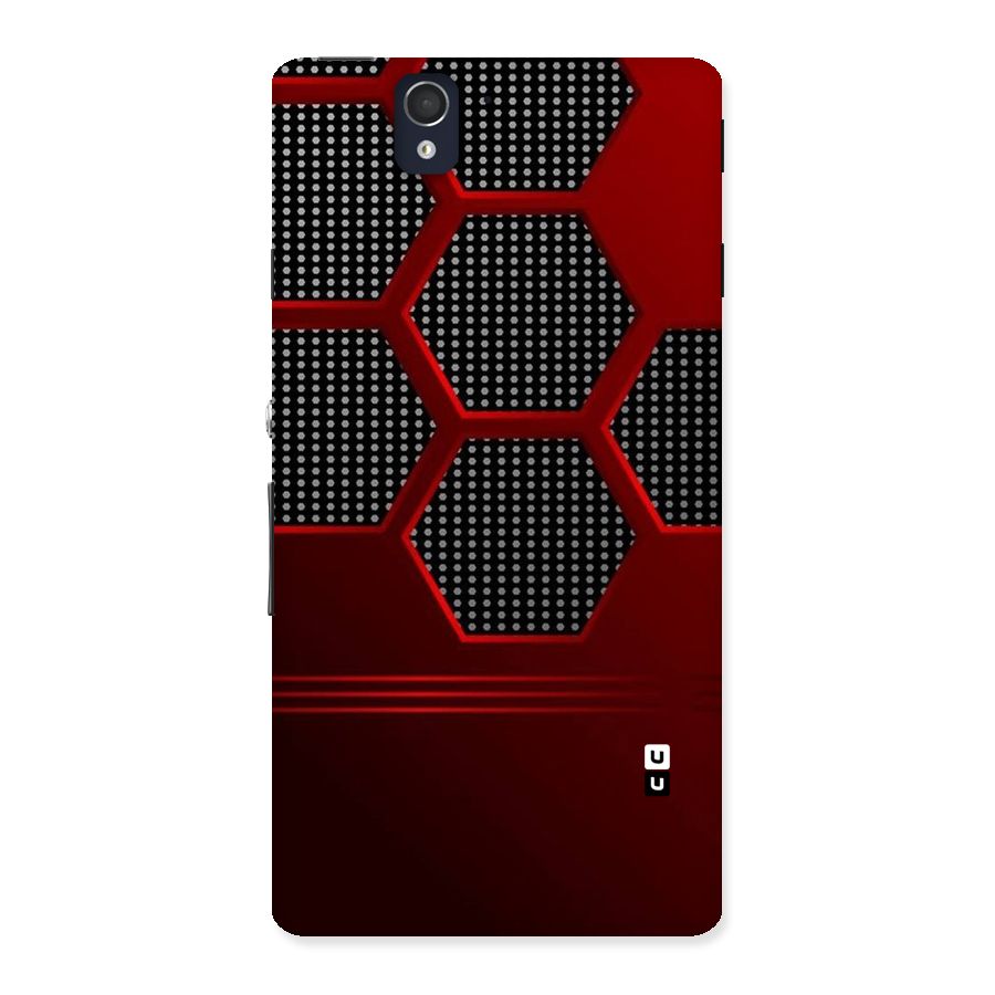 Red Black Hexagons Back Case for Sony Xperia Z
