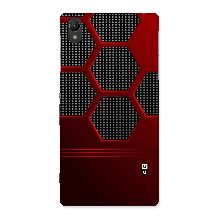 Red Black Hexagons Back Case for Sony Xperia Z2