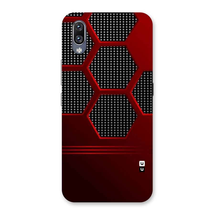 Red Black Hexagons Back Case for Vivo NEX