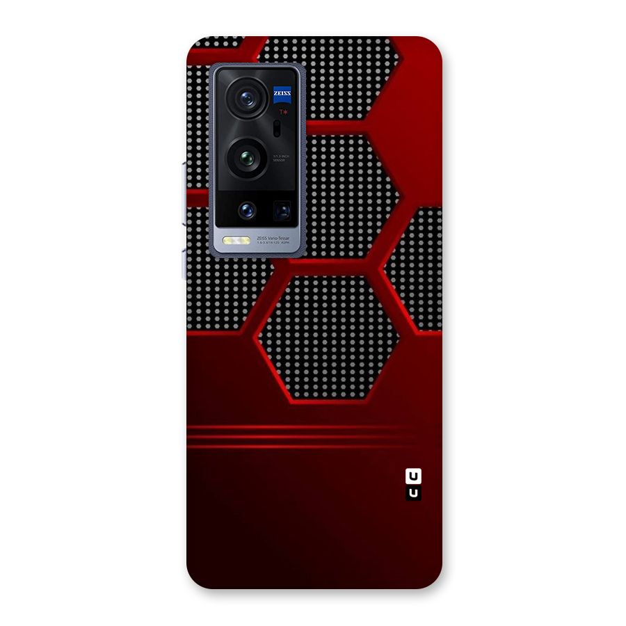 Red Black Hexagons Back Case for Vivo X60 Pro Plus