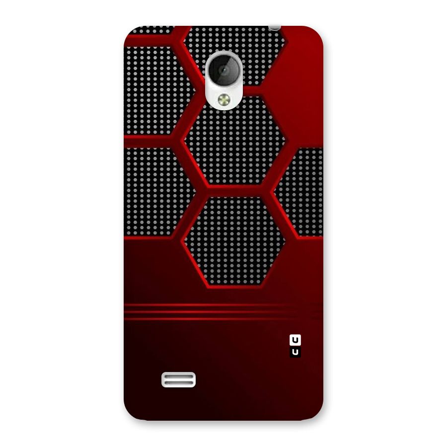 Red Black Hexagons Back Case for Vivo Y21