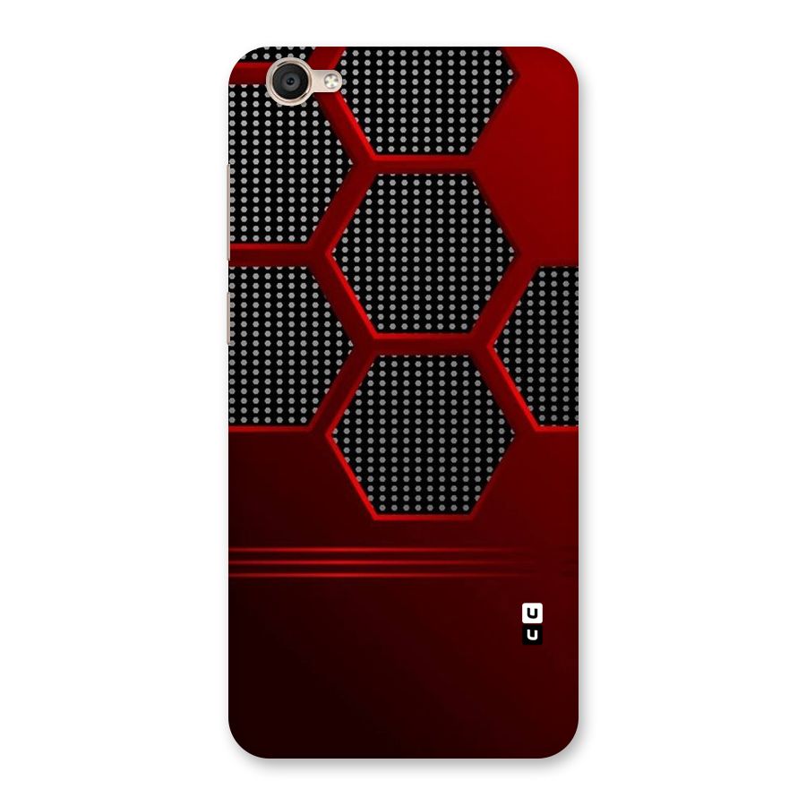 Red Black Hexagons Back Case for Vivo Y55