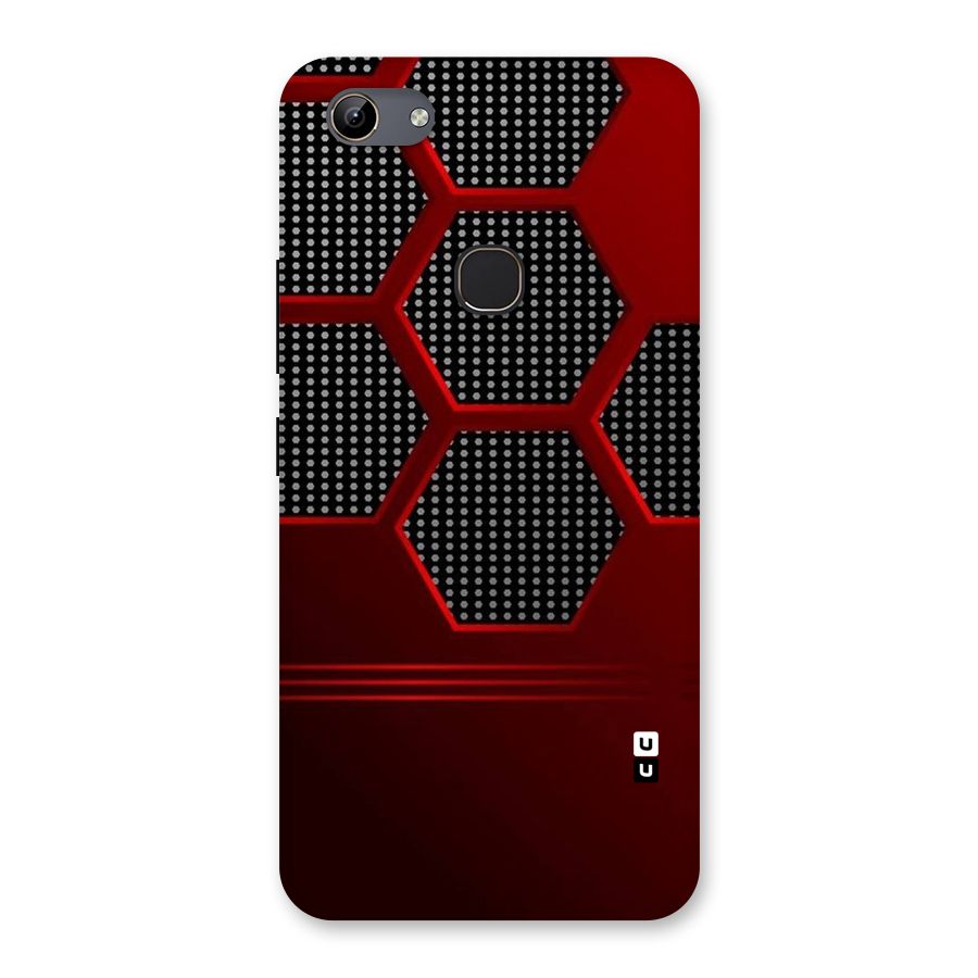 Red Black Hexagons Back Case for Vivo Y81