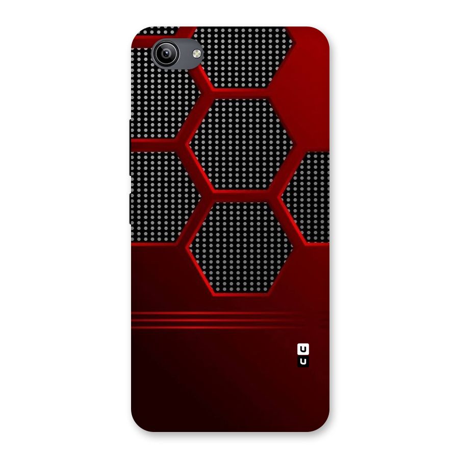 Red Black Hexagons Back Case for Vivo Y81i