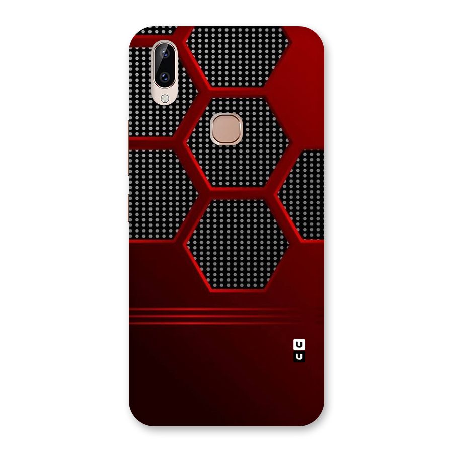Red Black Hexagons Back Case for Vivo Y83 Pro