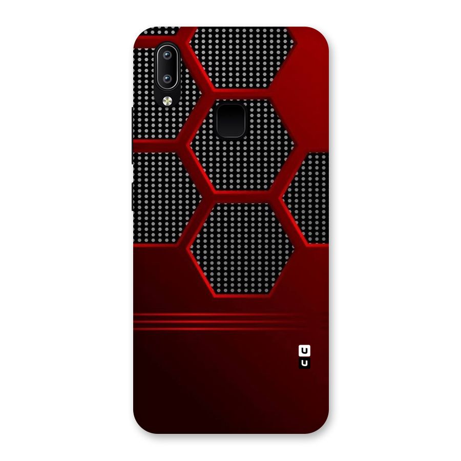 Red Black Hexagons Back Case for Vivo Y93