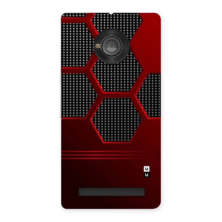 Red Black Hexagons Back Case for Yu Yuphoria