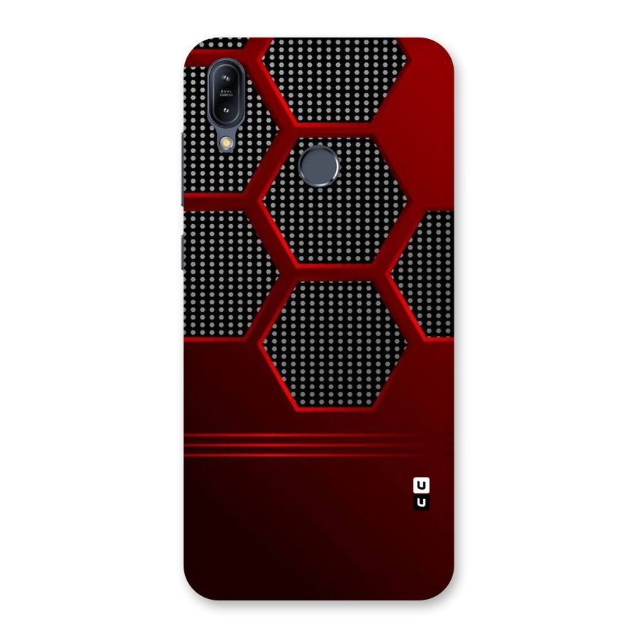 Red Black Hexagons Back Case for Zenfone Max M2