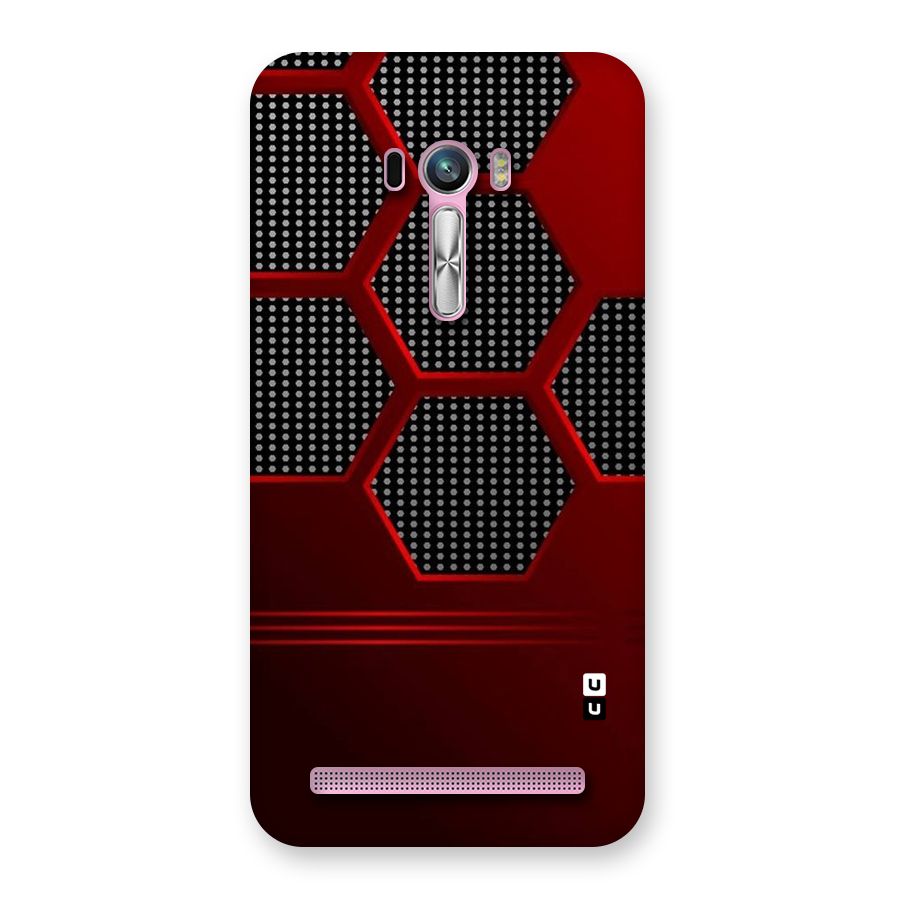 Red Black Hexagons Back Case for Zenfone Selfie