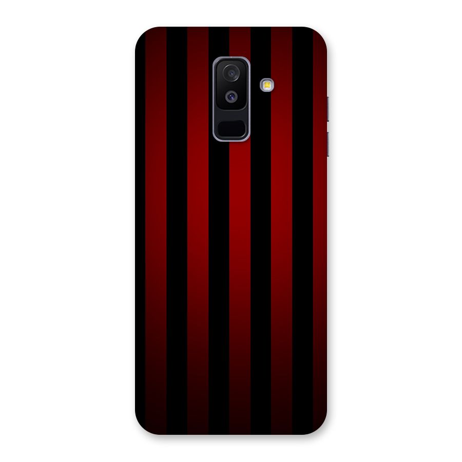 Red Black Stripes Back Case for Galaxy A6 Plus